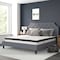 Flash Furniture King Size Lt Gray Fabric Platform Bed w/ Mattress SL-BM10-12-GG - alternate 1
